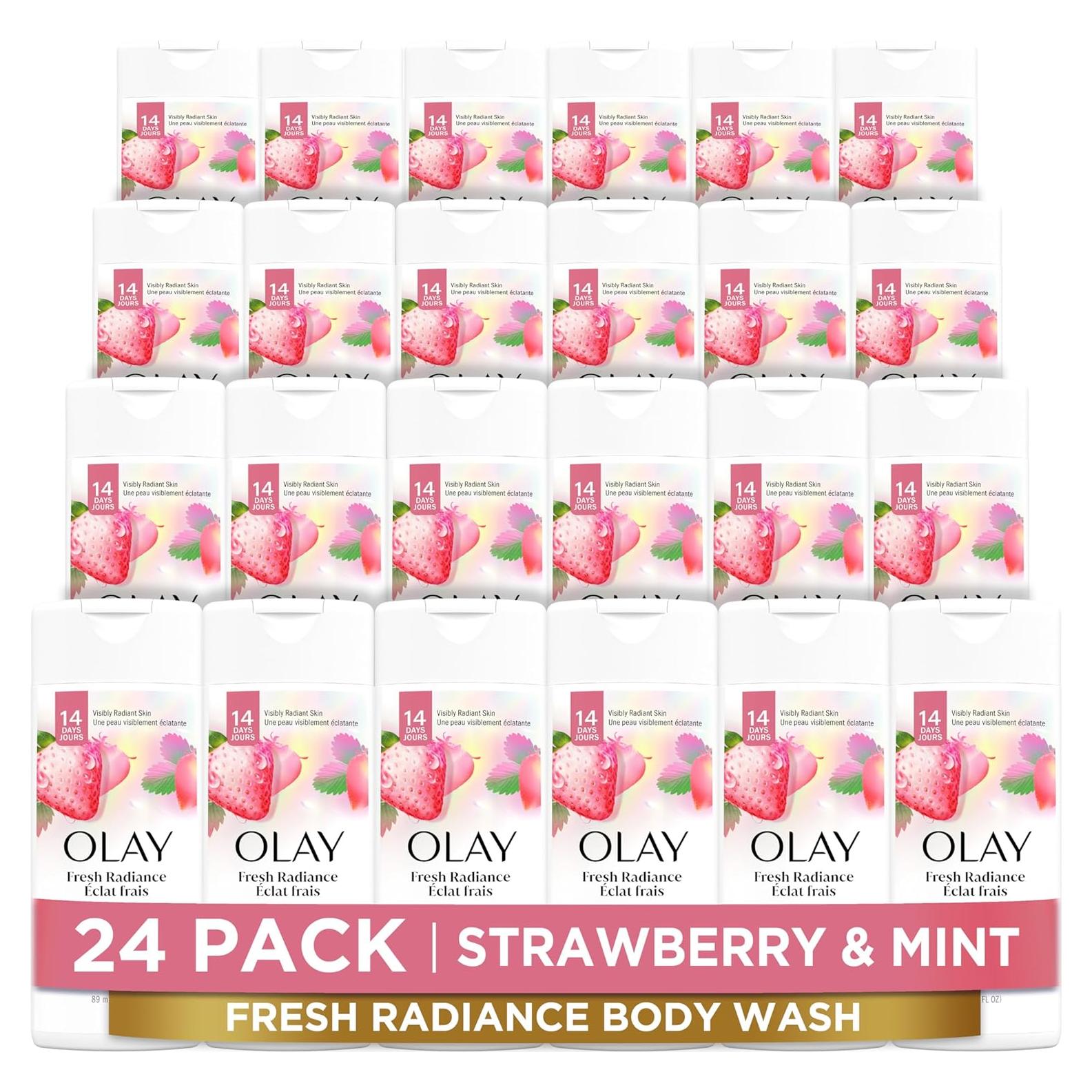 Gel de Ducha Olay 88.7 ml Fresa y Menta - Paquete de 24