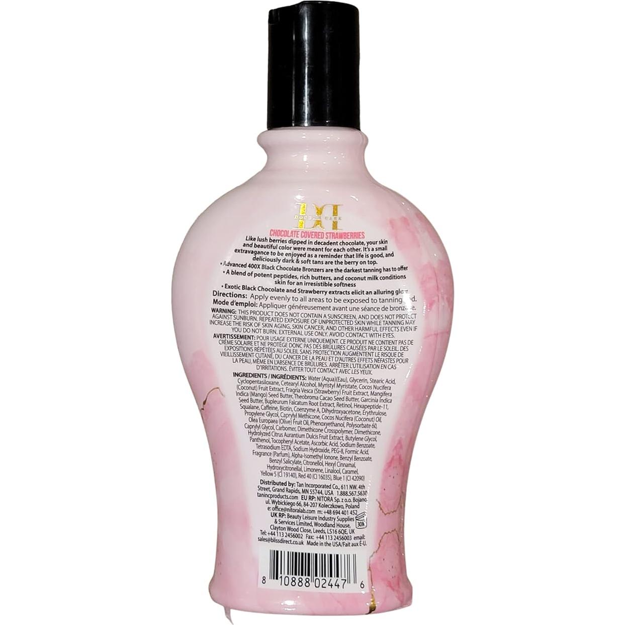 Loción Bronceadora Chocolate Negro 400X con Fresa 212 g