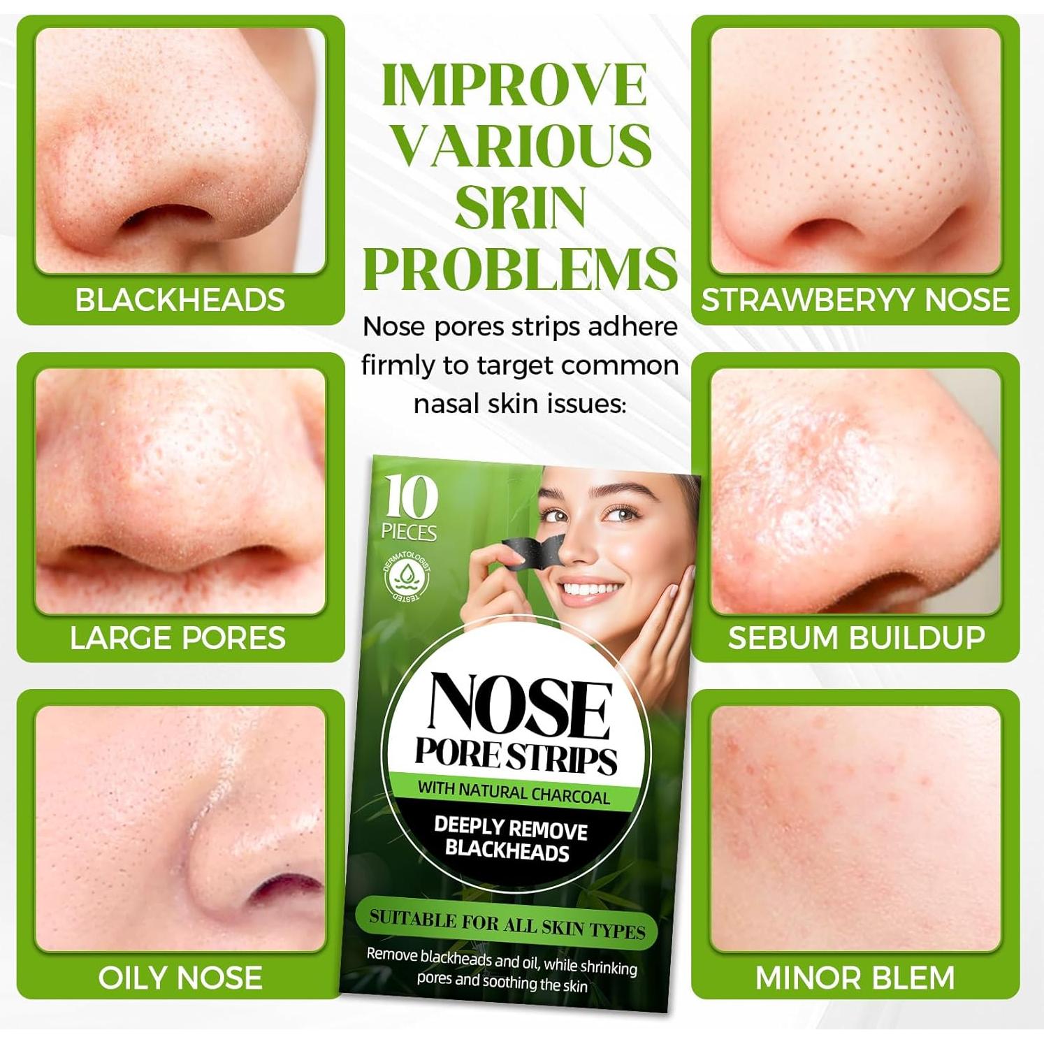 Tiras Removedoras de Puntos Negros Tiepetly - Limpieza Profunda