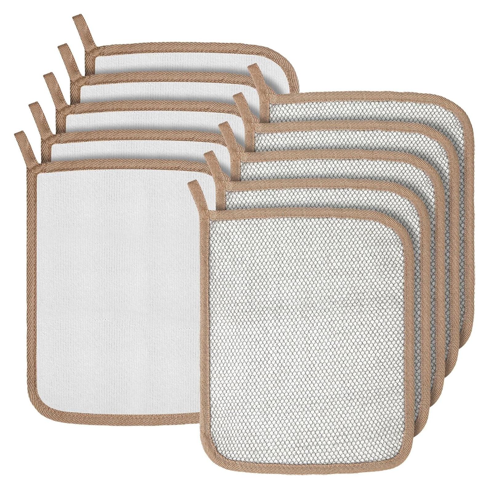 Toallas Exfoliantes Doble Cara Tudomro 10 Pcs 26x22 cm Gris