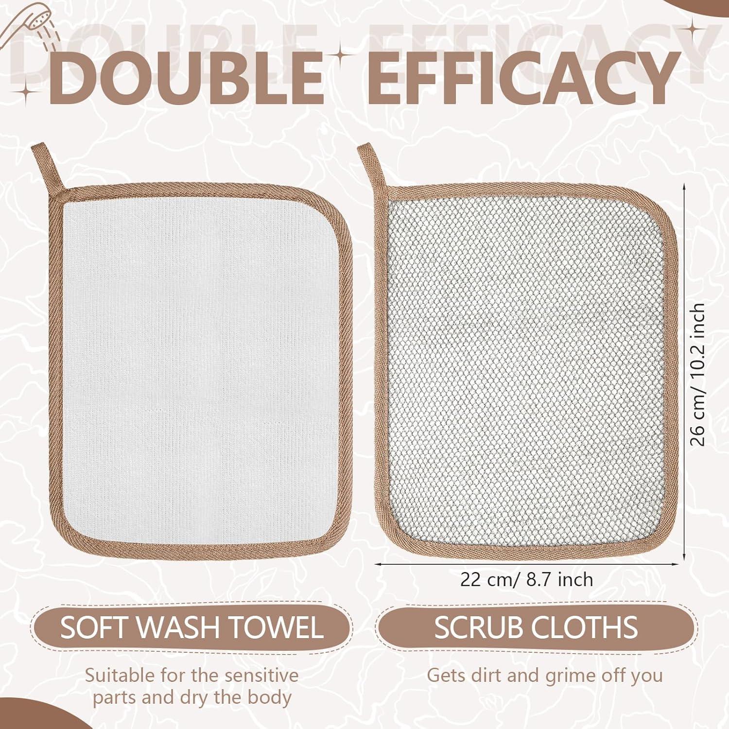 Toallas Exfoliantes Doble Cara Tudomro 10 Pcs 26x22 cm Gris