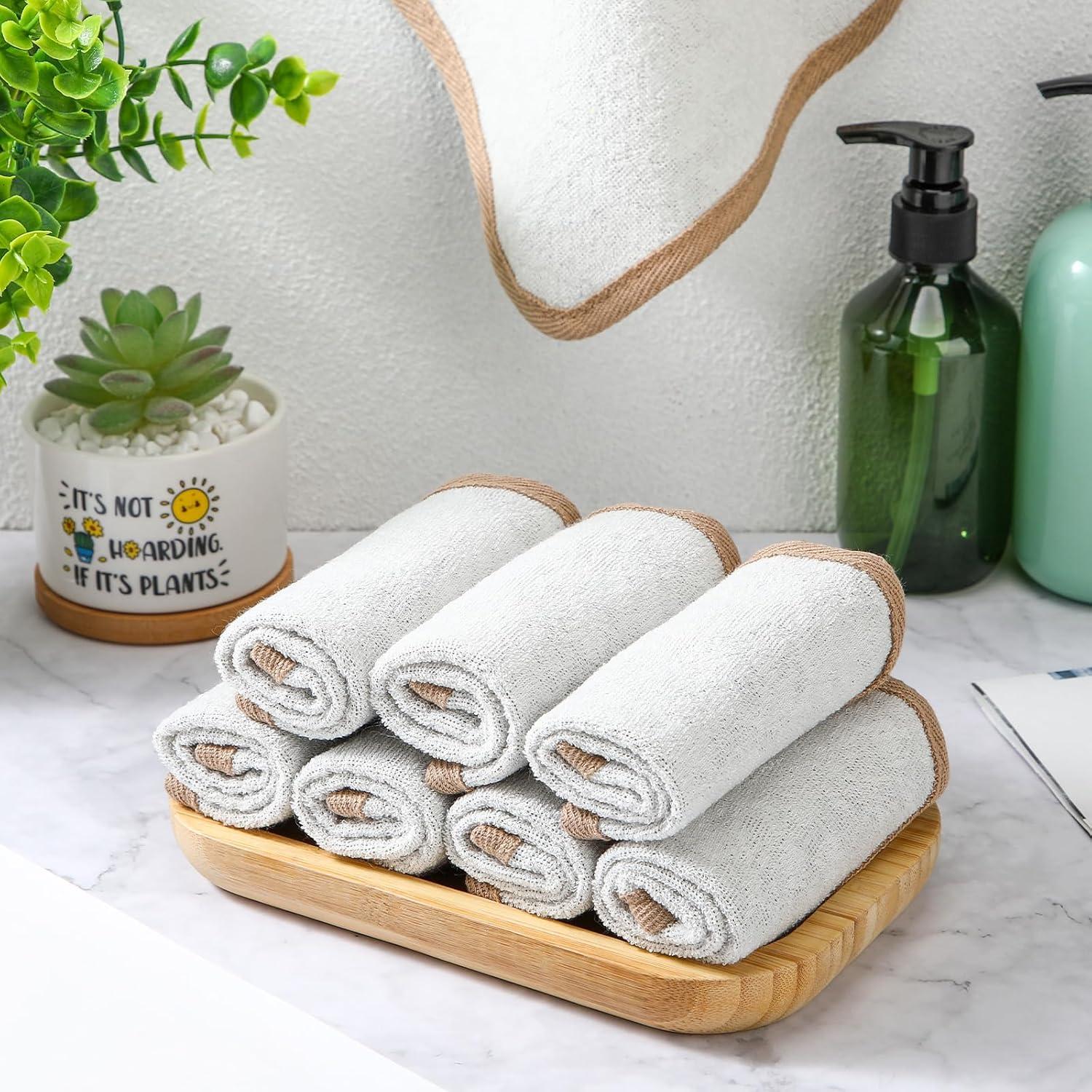 Toallas Exfoliantes Doble Cara Tudomro 10 Pcs 26x22 cm Gris