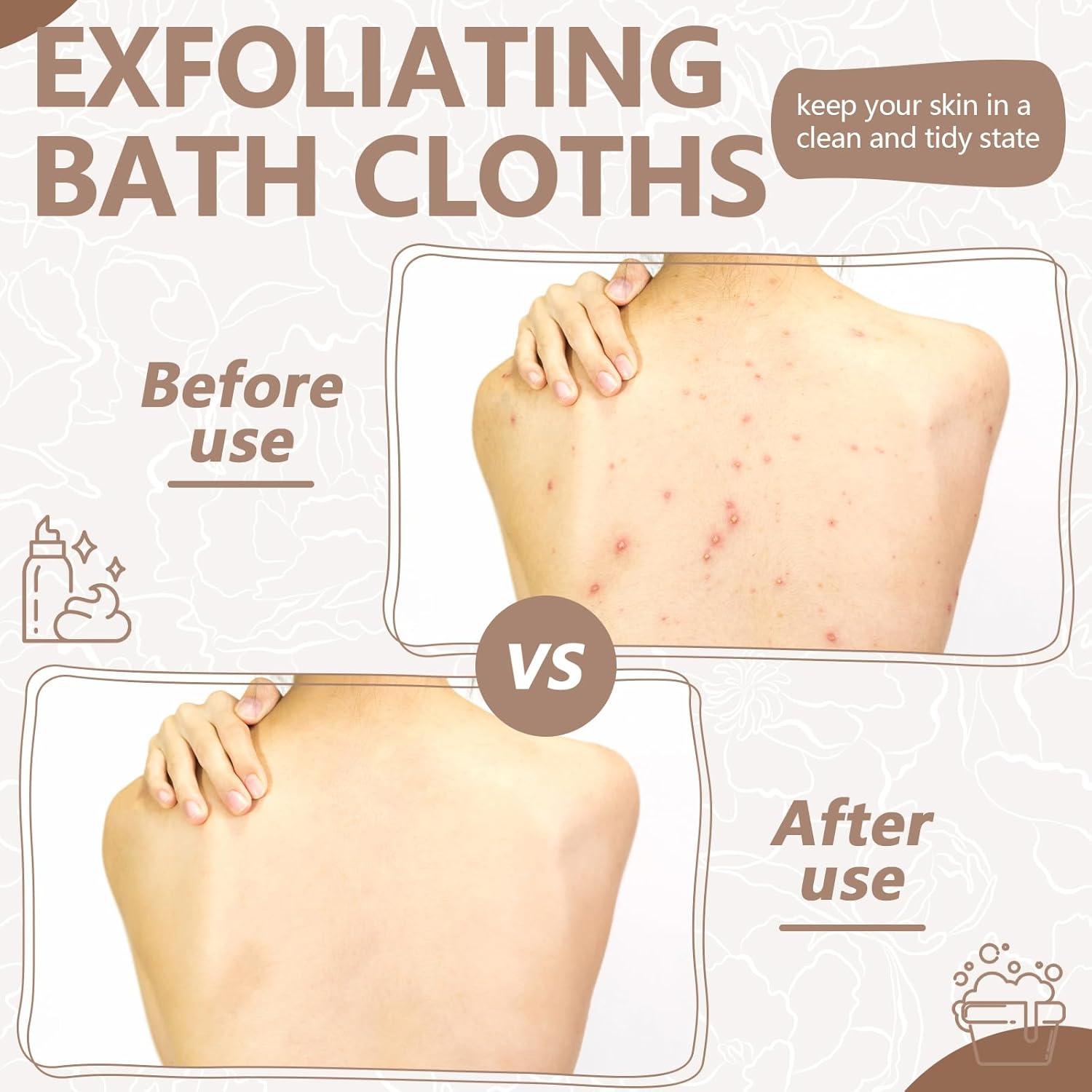 Toallas Exfoliantes Doble Cara Tudomro 10 Pcs 26x22 cm Gris