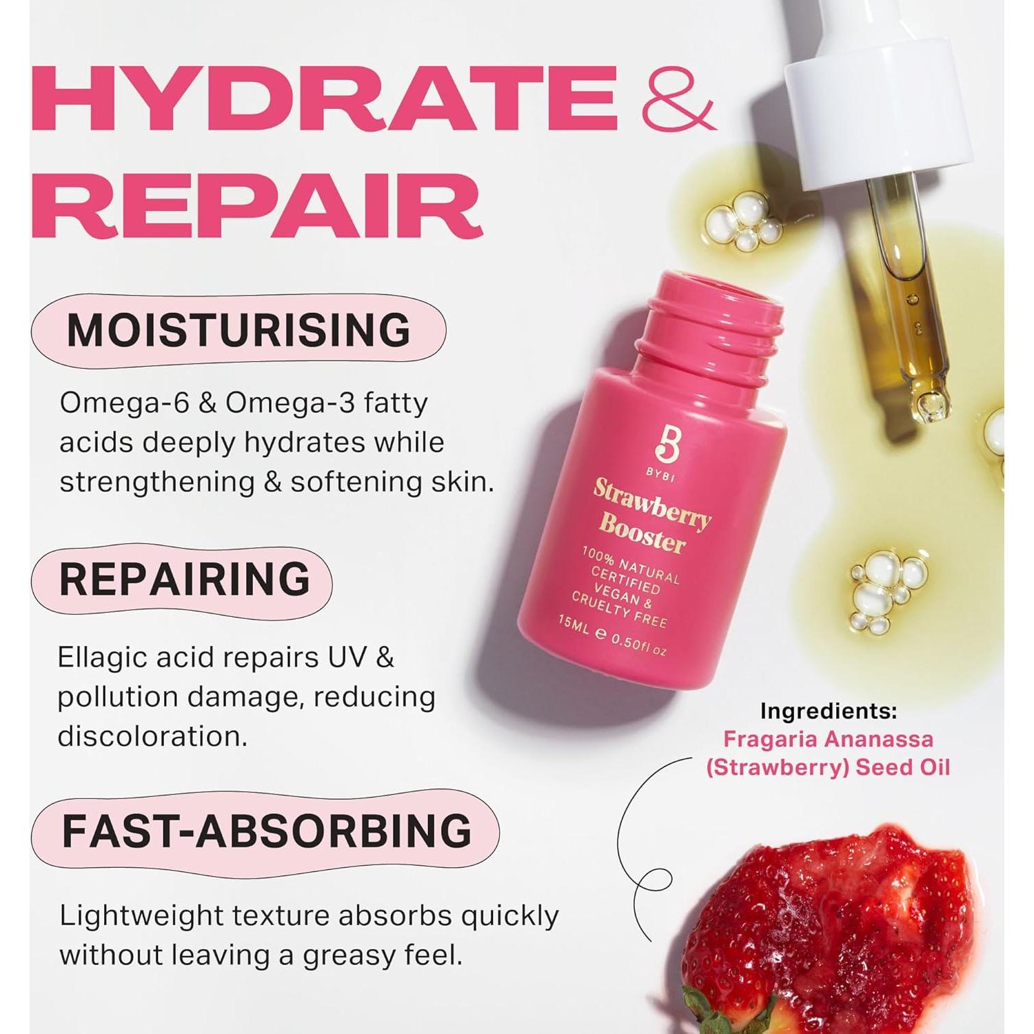 Suero Facial Hidratante BYBI Beauty Booster de Fresa 15ml