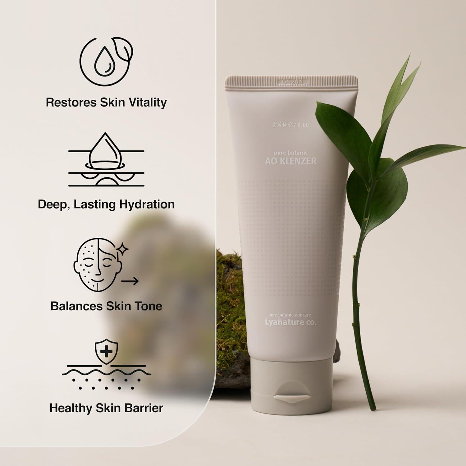 Limpiador Facial Orgánico AO KLENZER 100g - Vegano y Natural