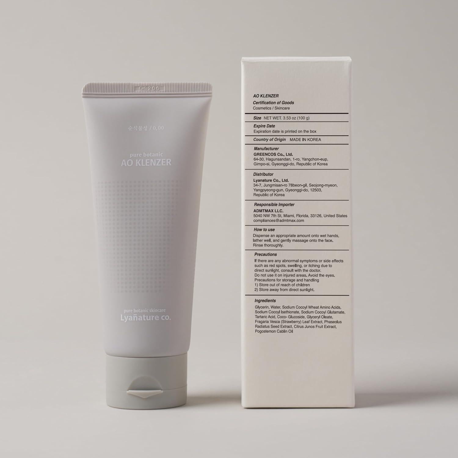 Limpiador Facial Orgánico AO KLENZER 100g - Vegano y Natural