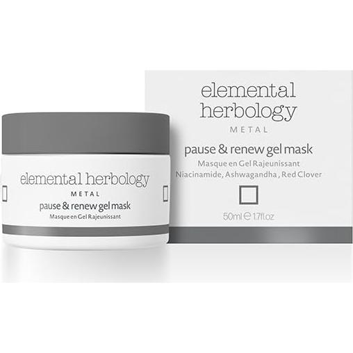 Mascarilla de Gel Elemental Herbology Pause & Renew 100ml - Hidratante Antienvejecimiento con Niacinamida y Ashwagandha