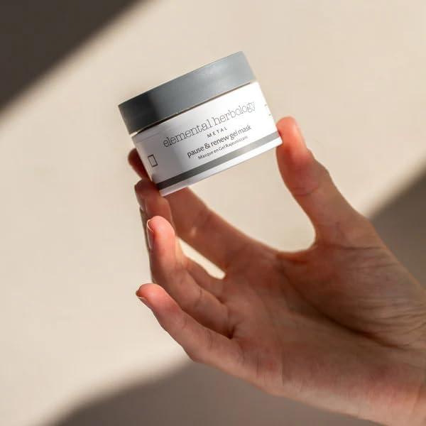 Mascarilla de Gel Elemental Herbology Pause & Renew 100ml - Hidratante Antienvejecimiento con Niacinamida y Ashwagandha