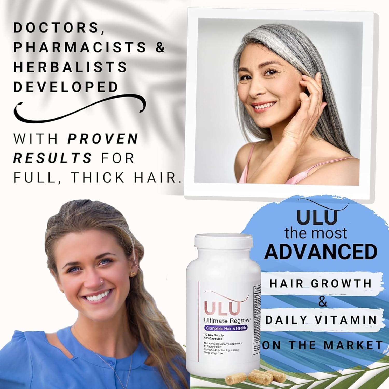 Multivitamina ULU Regrow Definitiva 540 Cápsulas - Crecimiento Cabello, Piel y Uñas