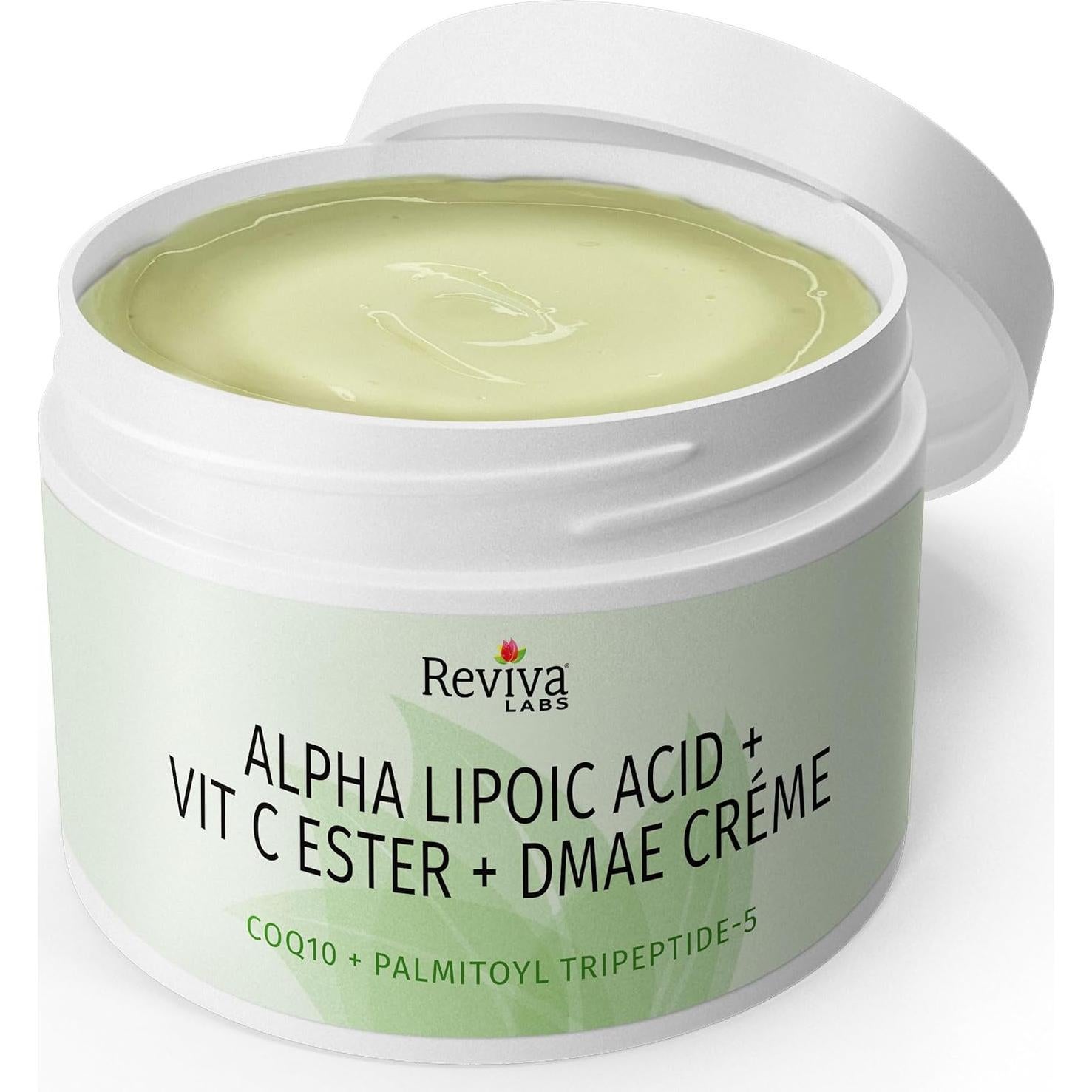 Crema Antienvejecimiento Reviva Labs con Ácido Lipoico y DMAE 56.7g