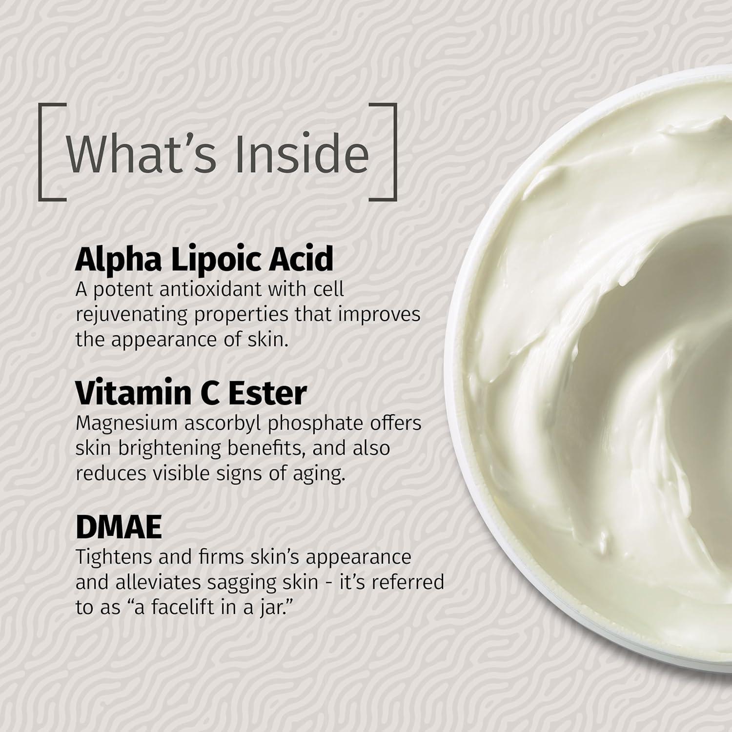 Crema Antienvejecimiento Reviva Labs con Ácido Lipoico y DMAE 56.7g