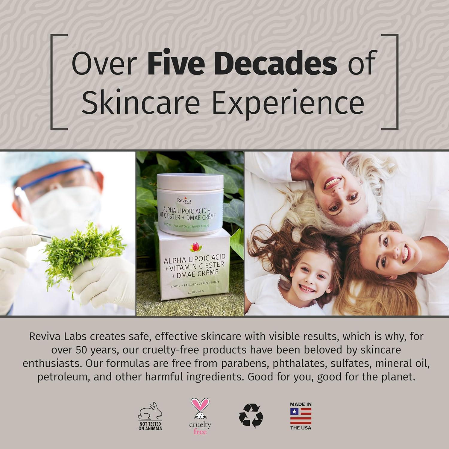 Crema Antienvejecimiento Reviva Labs con Ácido Lipoico y DMAE 56.7g