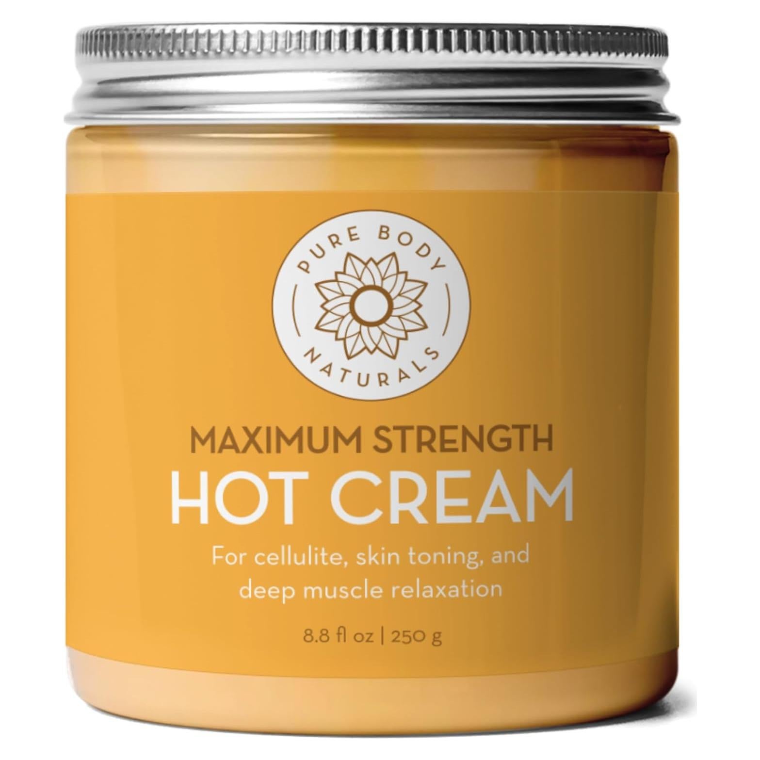 Crema Caliente Pure Body Naturals 248 g - Alivio Muscular con Capsaicina y Mentol