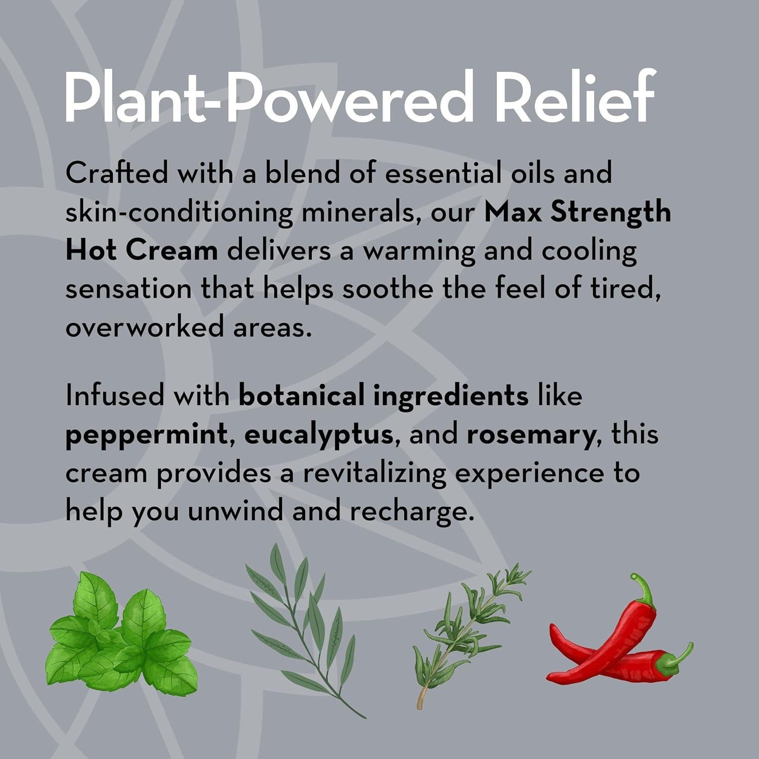 Crema Caliente Pure Body Naturals 248 g - Alivio Muscular con Capsaicina y Mentol