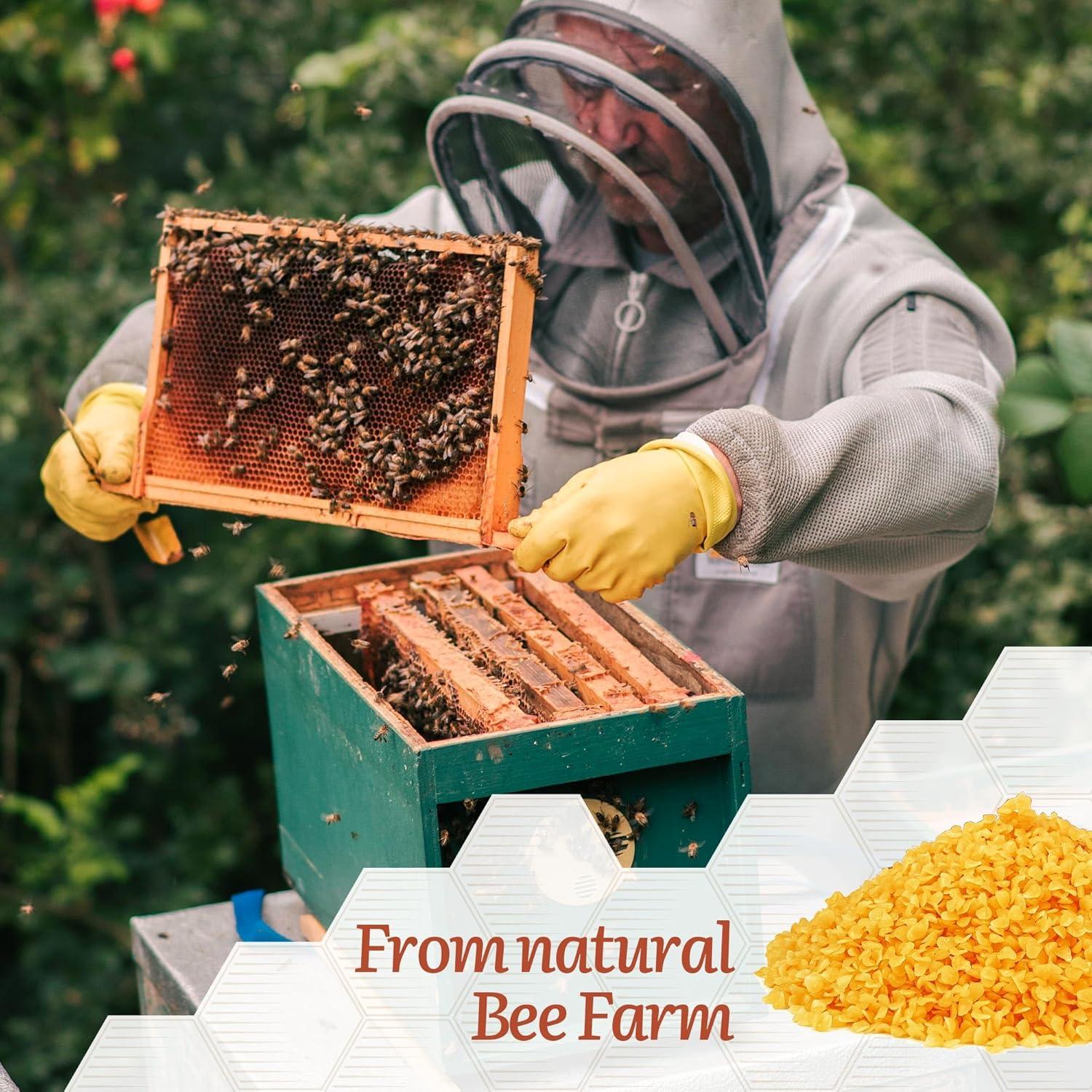 Pellets de Cera de Abeja Natural MicCai 2.27kg Amarilla