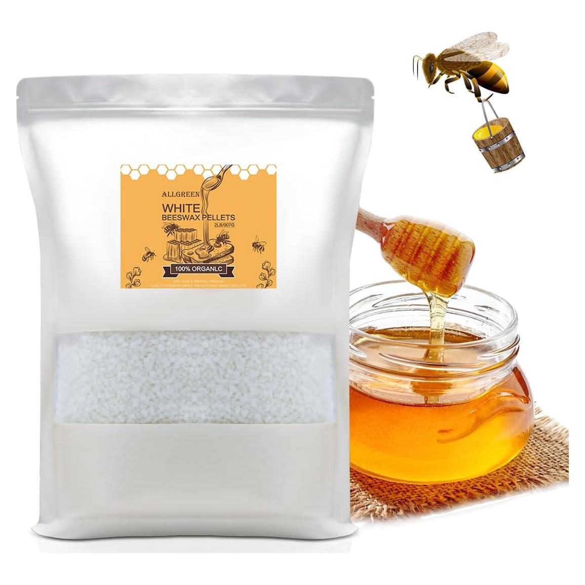 Pellets de Cera de Abeja Orgánica 0.91 kg Jeximing DIY