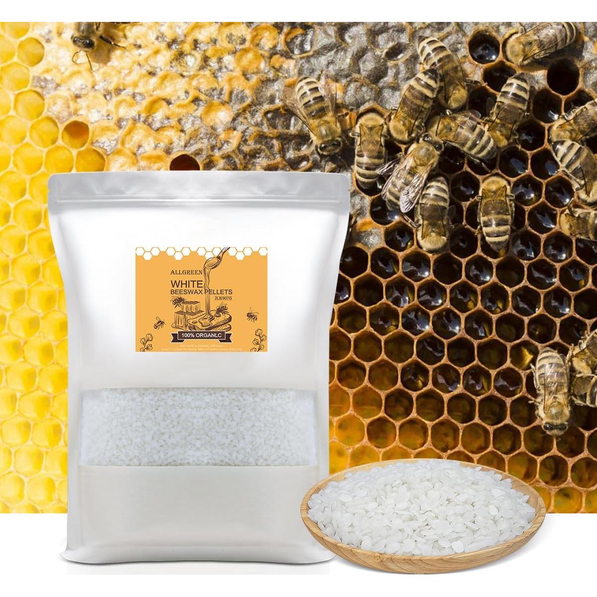 Pellets de Cera de Abeja Orgánica 0.91 kg Jeximing DIY