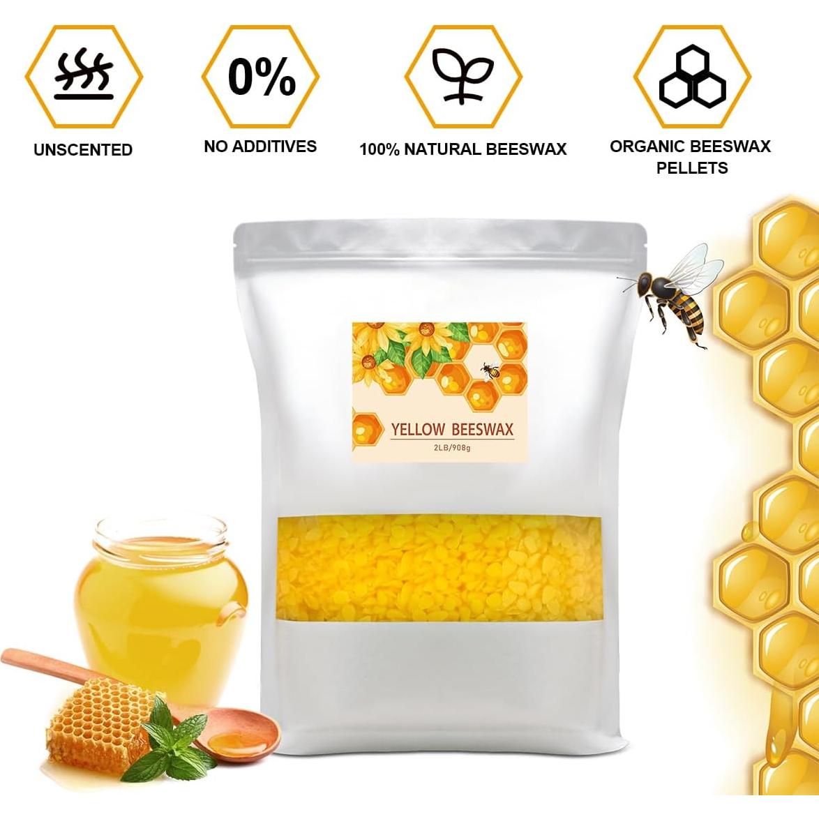 Pellets de Cera de Abeja 0.91KG Fasize - 100% Orgánica para DIY