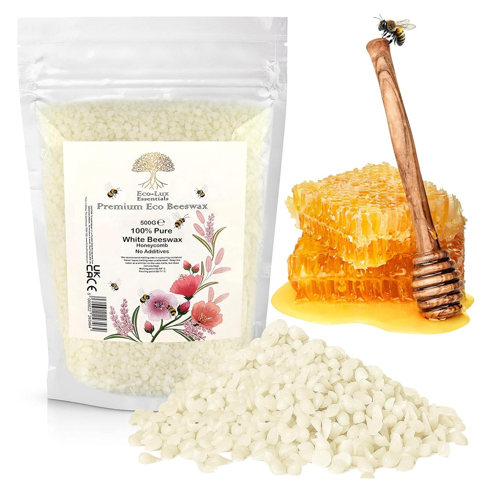 Pellets de Cera de Abeja 100% Pura 0.49kg para Cuidado de Piel