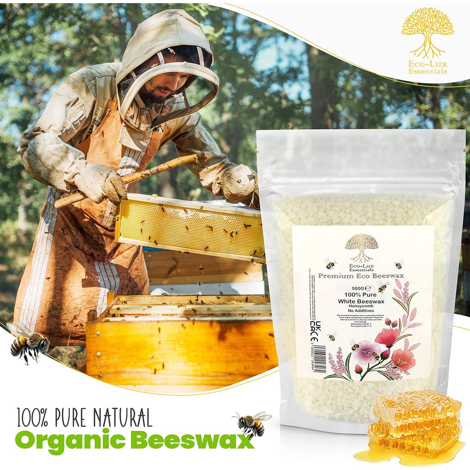 Pellets de Cera de Abeja 100% Pura 0.49kg para Cuidado de Piel