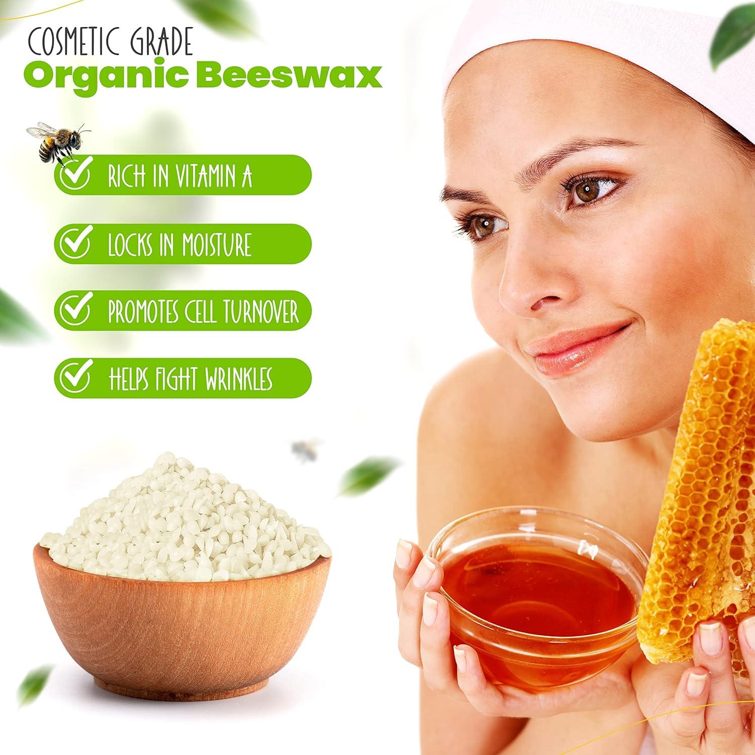 Pellets de Cera de Abeja 100% Pura 0.49kg para Cuidado de Piel