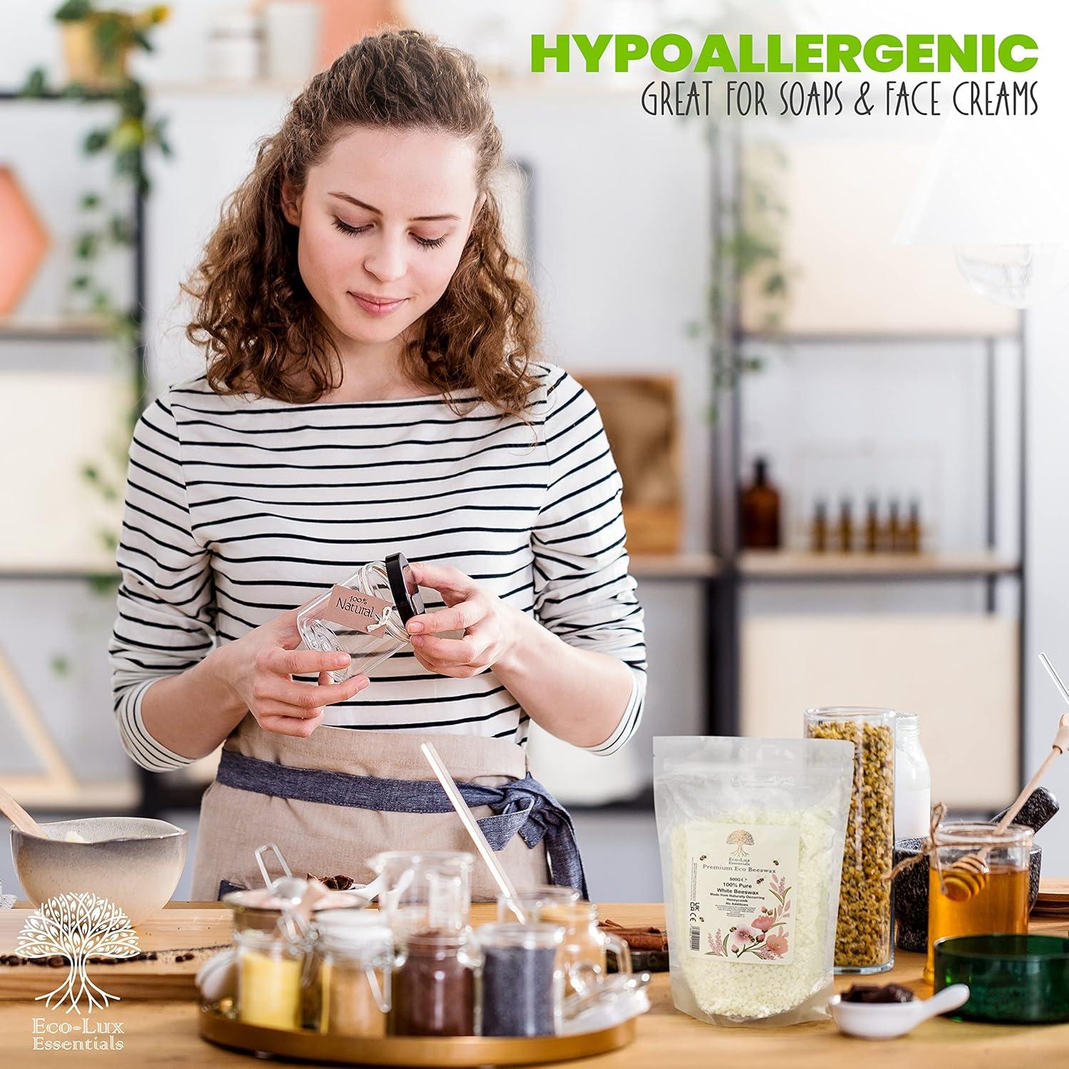 Pellets de Cera de Abeja 100% Pura 0.49kg para Cuidado de Piel