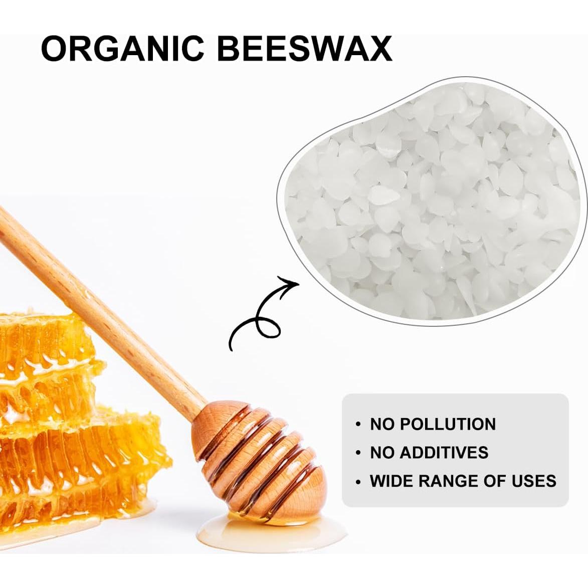 Pellets de Cera de Abeja Orgánica 0.91 kg Amastika para Velas y Cuidado de la Piel