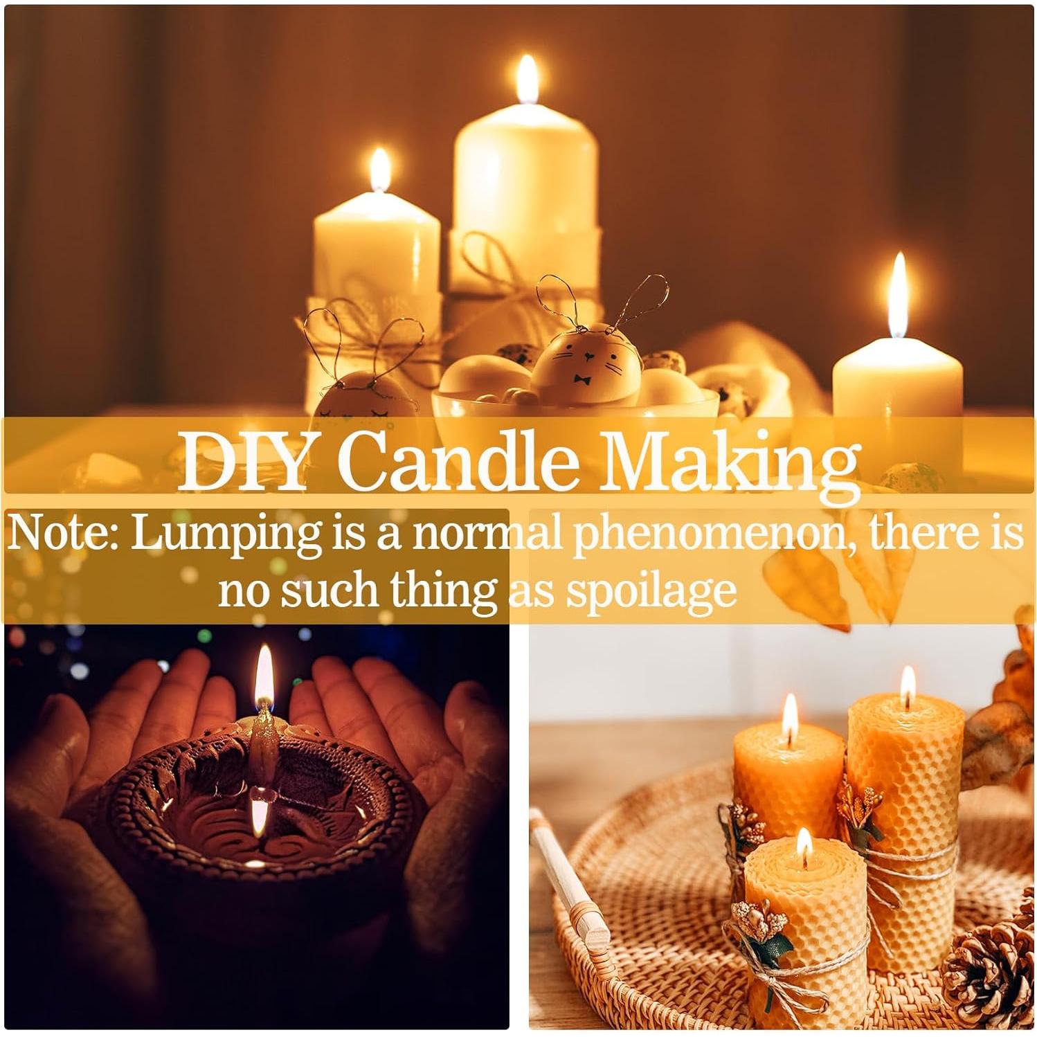 Gránulos de Cera de Abeja Amarilla AHSNYLC 448g para Velas y Cosméticos