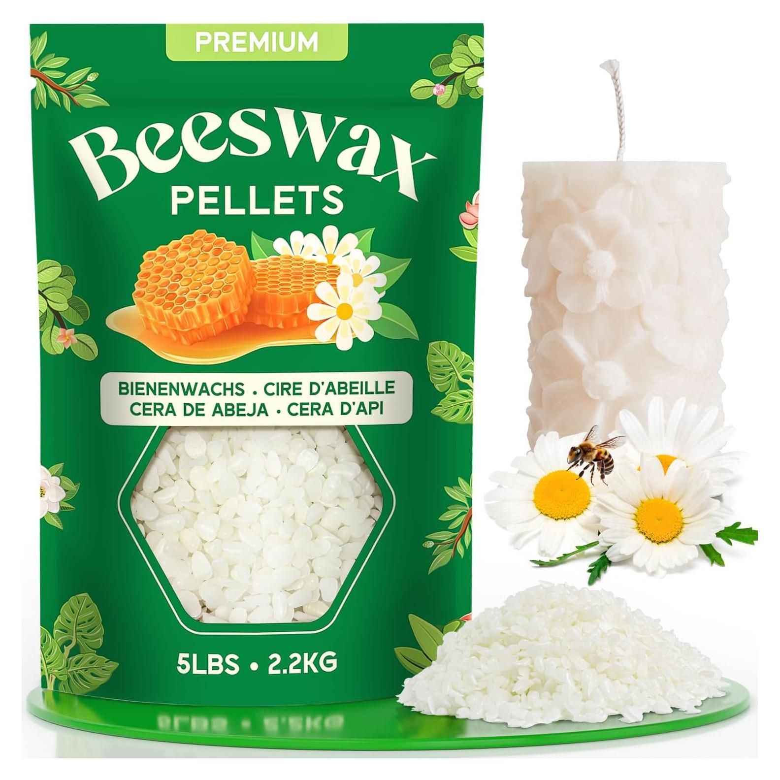 Cera de Abeja Blanca Pura NORVENCE 2.31kg para Velas y Cuidado de la Piel