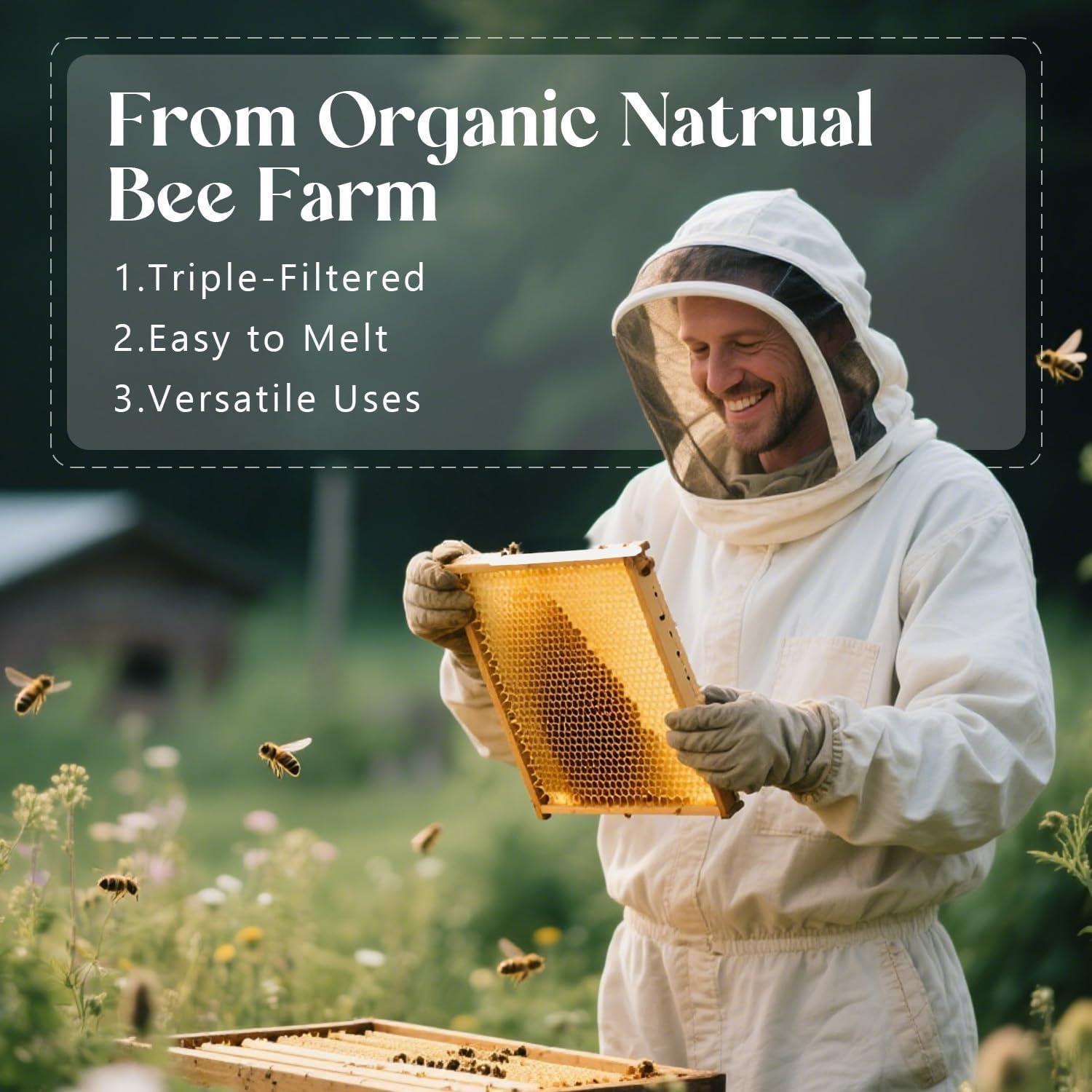 Cera de Abeja Blanca Pura NORVENCE 2.31kg para Velas y Cuidado de la Piel