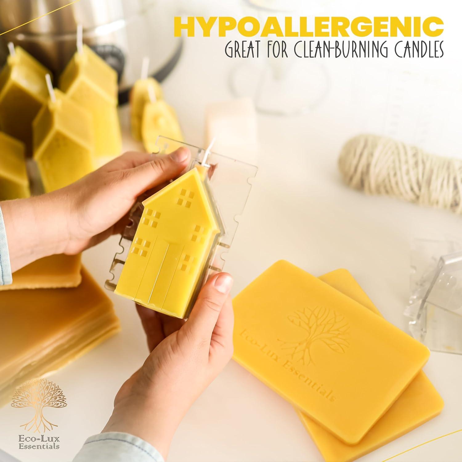 Bloque de Cera de Abeja Amarilla 408g Eco Lux - 100% Pura y Natural