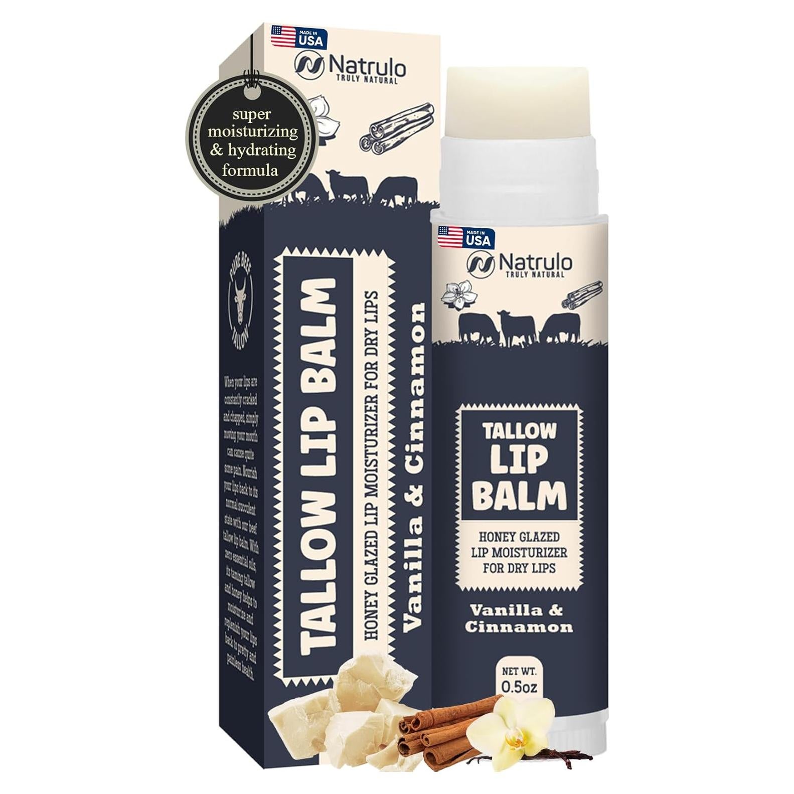 Bálsamo Labial Natural Natrulo - Grasa de Res y Cera de Abejas