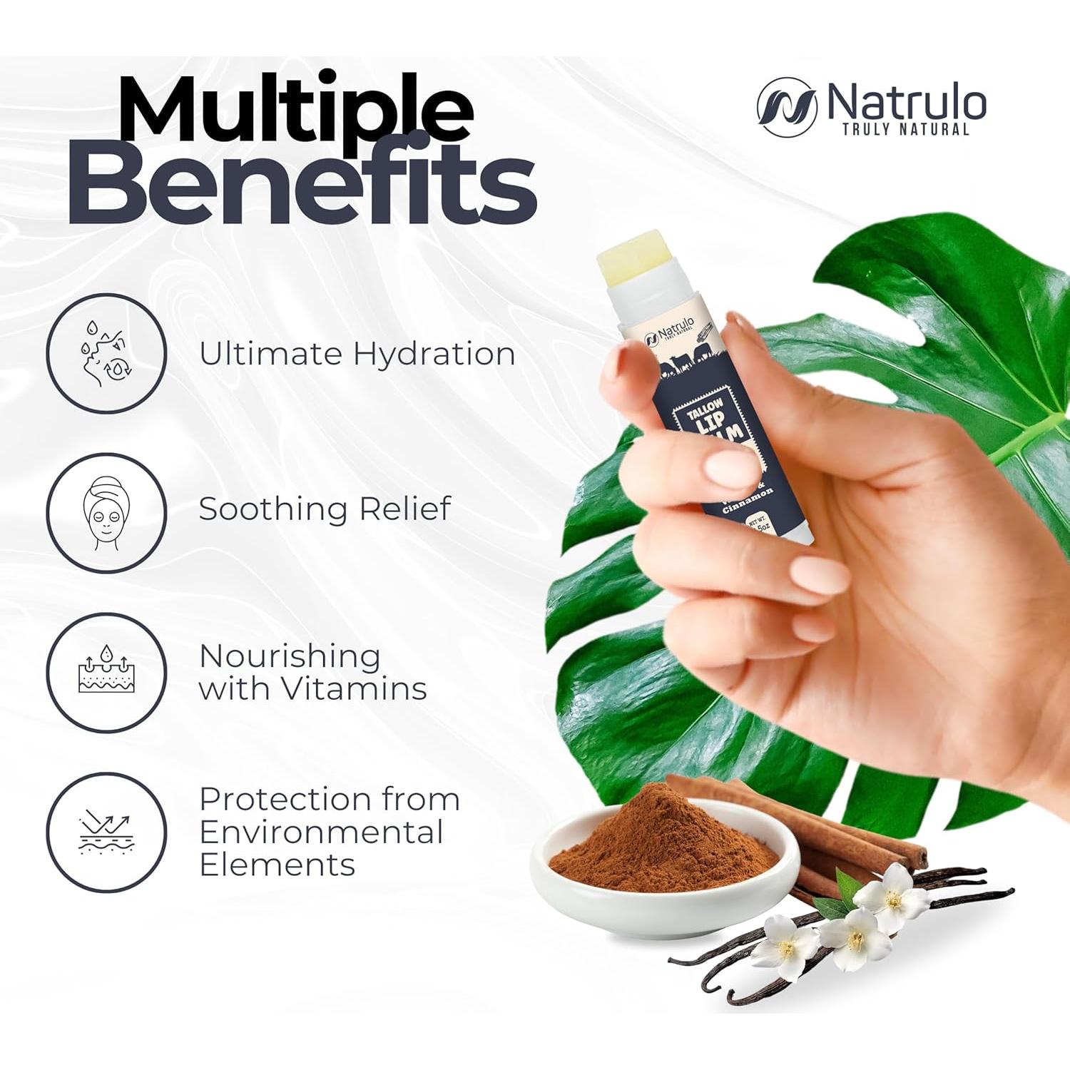 Bálsamo Labial Natural Natrulo - Grasa de Res y Cera de Abejas