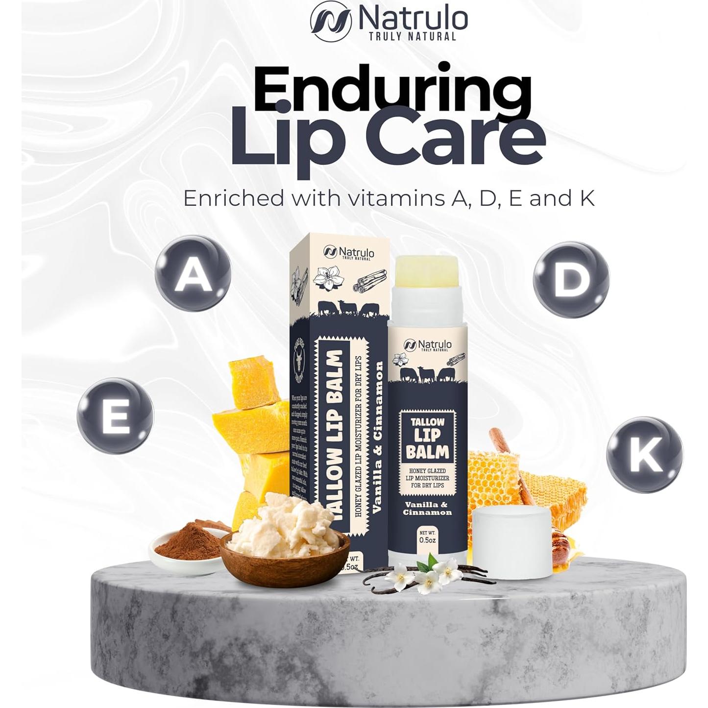 Bálsamo Labial Natural Natrulo - Grasa de Res y Cera de Abejas