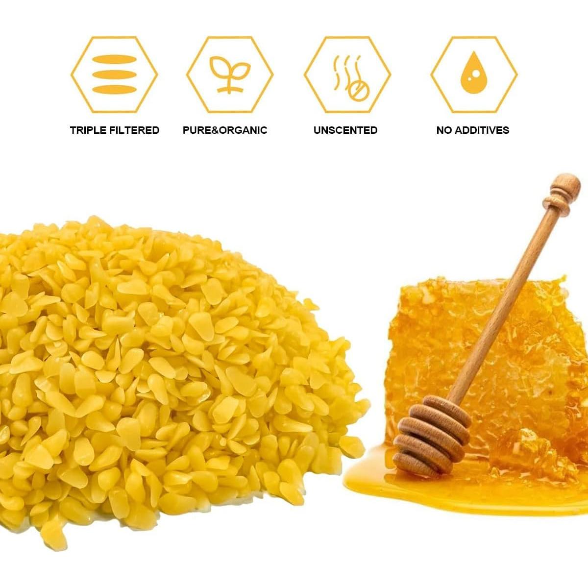 Pellets de Cera de Abeja Orgánica Aubinkenny 907g para DIY