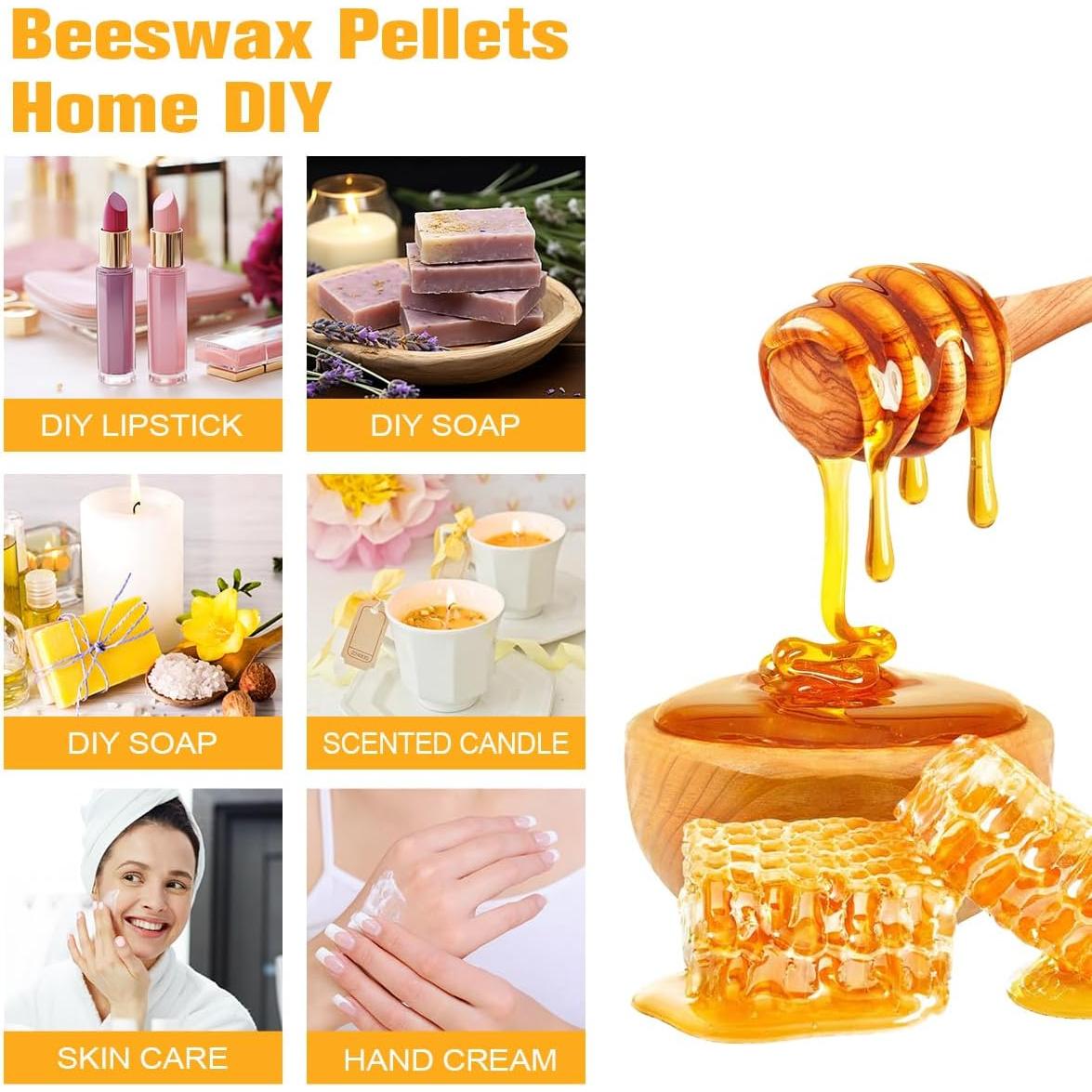 Pellets de Cera de Abeja Orgánica Aubinkenny 907g para DIY