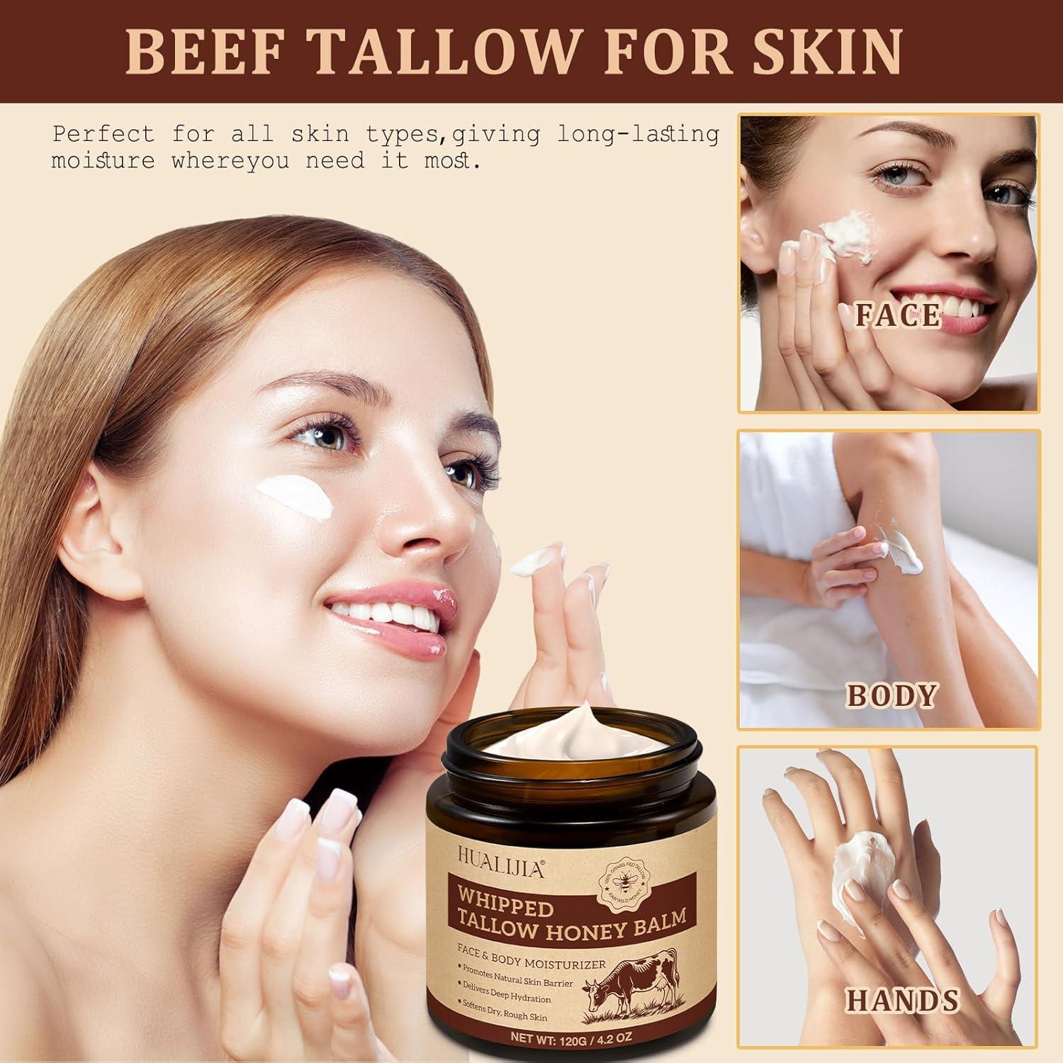 Bálsamo Hidratante Facial HUALIJIA 119g Grasa de Res Orgánica