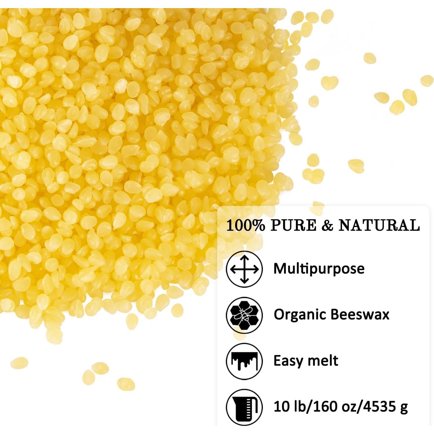 Pellets de Cera de Abeja Amarilla 2.27 kg para DIY - ECLHTLNY