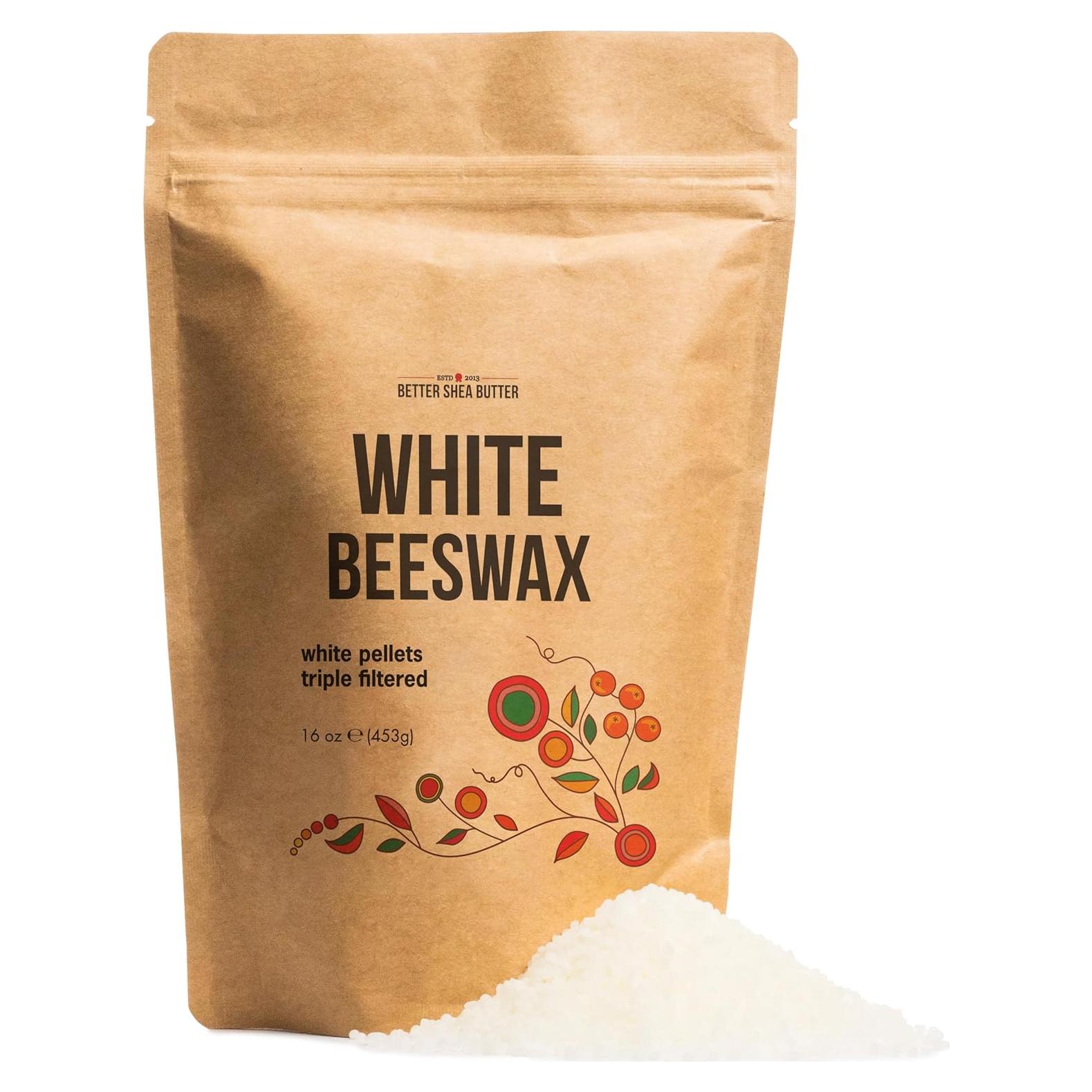 Pellets de Cera de Abeja Blanca 100% Pura 0.45 kg - Better Shea Butter