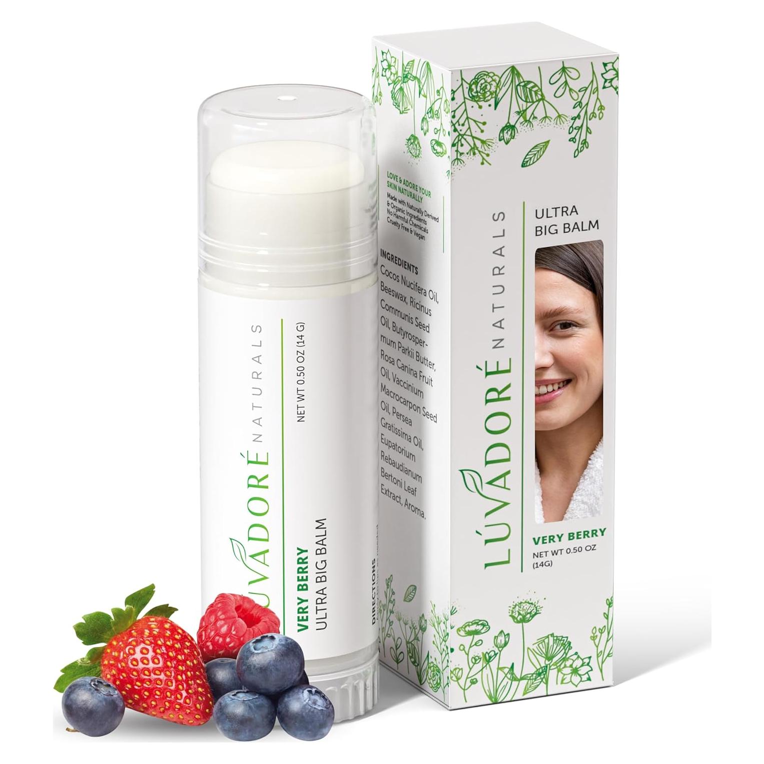 Bálsamo Labial Ultra Grande Luvadore Naturals MUY BERRY - Hidratante Natural