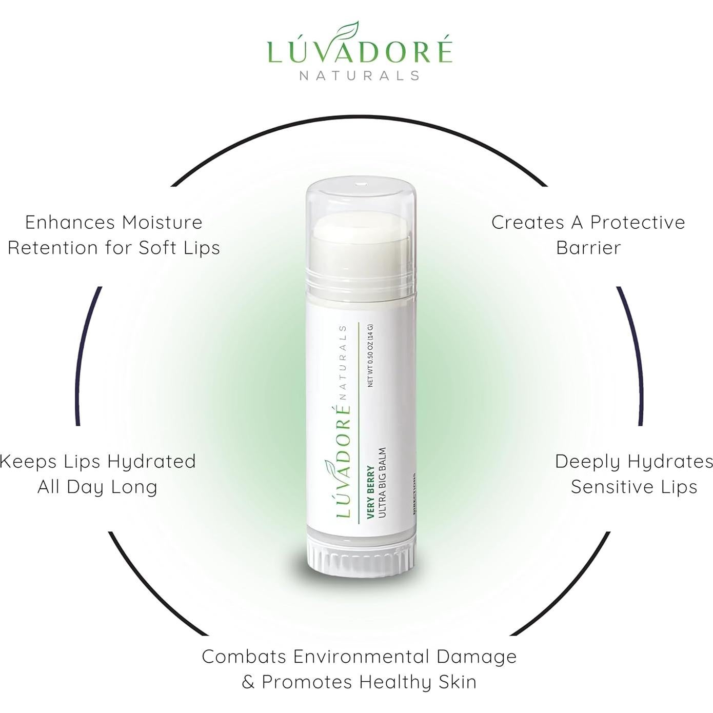 Bálsamo Labial Ultra Grande Luvadore Naturals MUY BERRY - Hidratante Natural