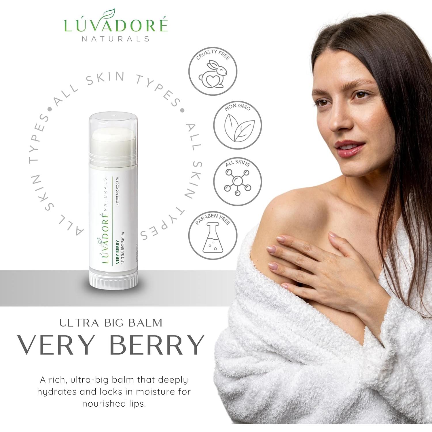 Bálsamo Labial Ultra Grande Luvadore Naturals MUY BERRY - Hidratante Natural