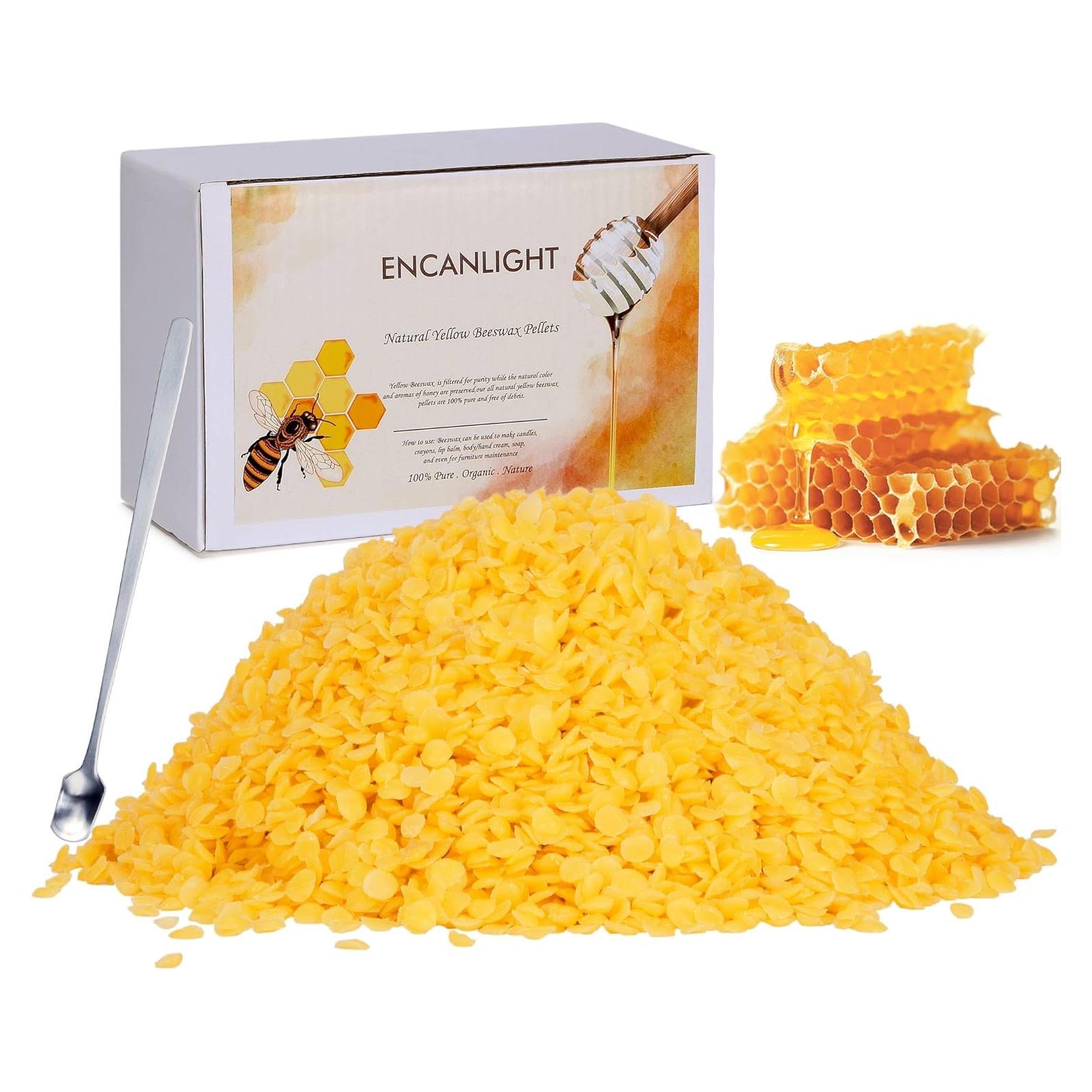 Pellets de Cera de Abeja Natural Encanlight 0.91kg Grado Alimenticio