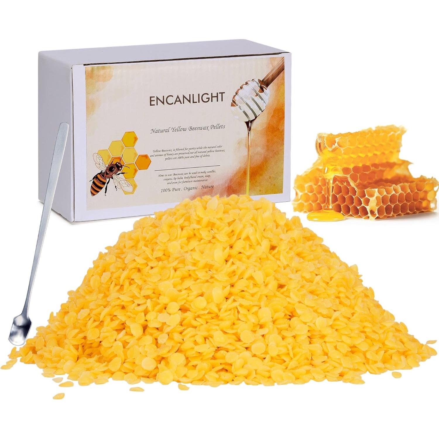 Pellets de Cera de Abeja Natural Encanlight 0.91kg Grado Alimenticio