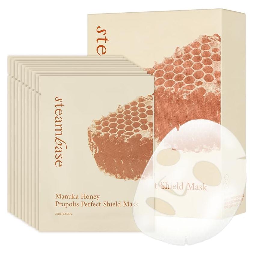 Máscara Facial Hidratante de Miel de Manuka STEAMBASE - 10 Hojas