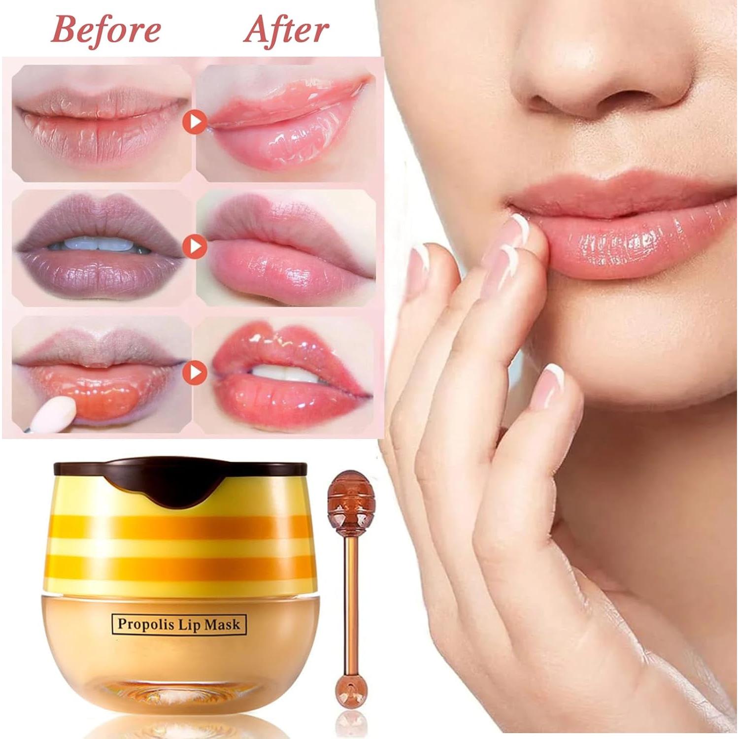 Mascarilla Labial Hidratante Qawnfy - 4 Piezas Fresa y Miel