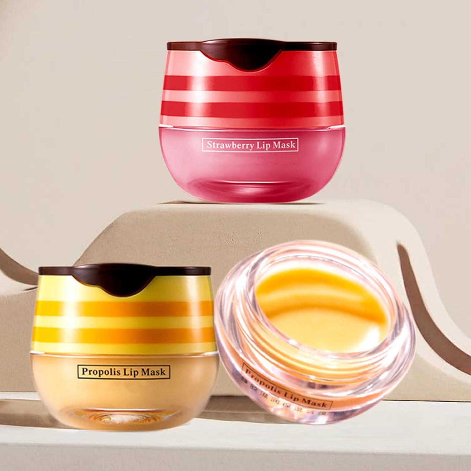 Mascarilla Labial Hidratante Qawnfy - 4 Piezas Fresa y Miel