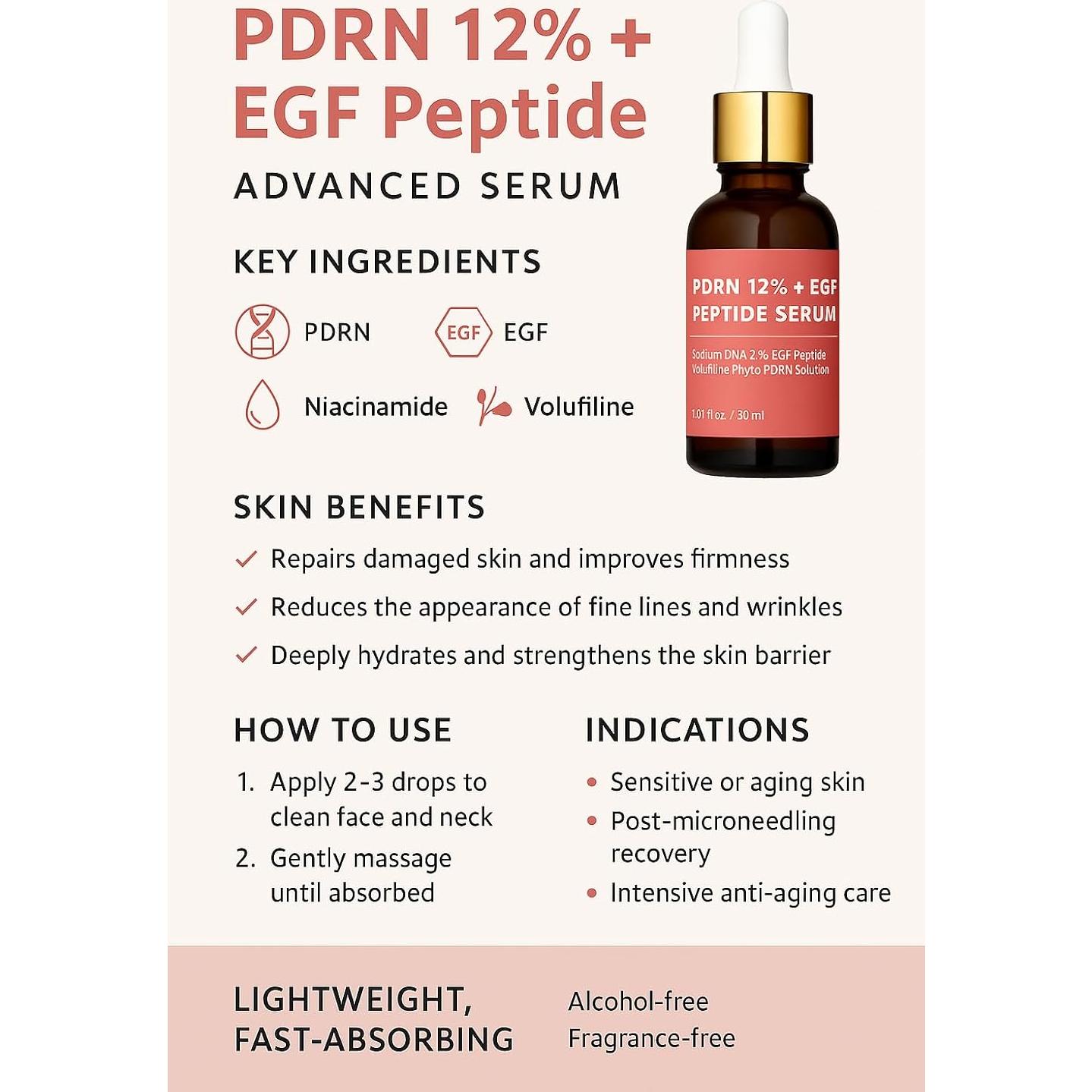 Suero Facial Antienvejecimiento Cleosis 120,000 ppm EGF PDRN