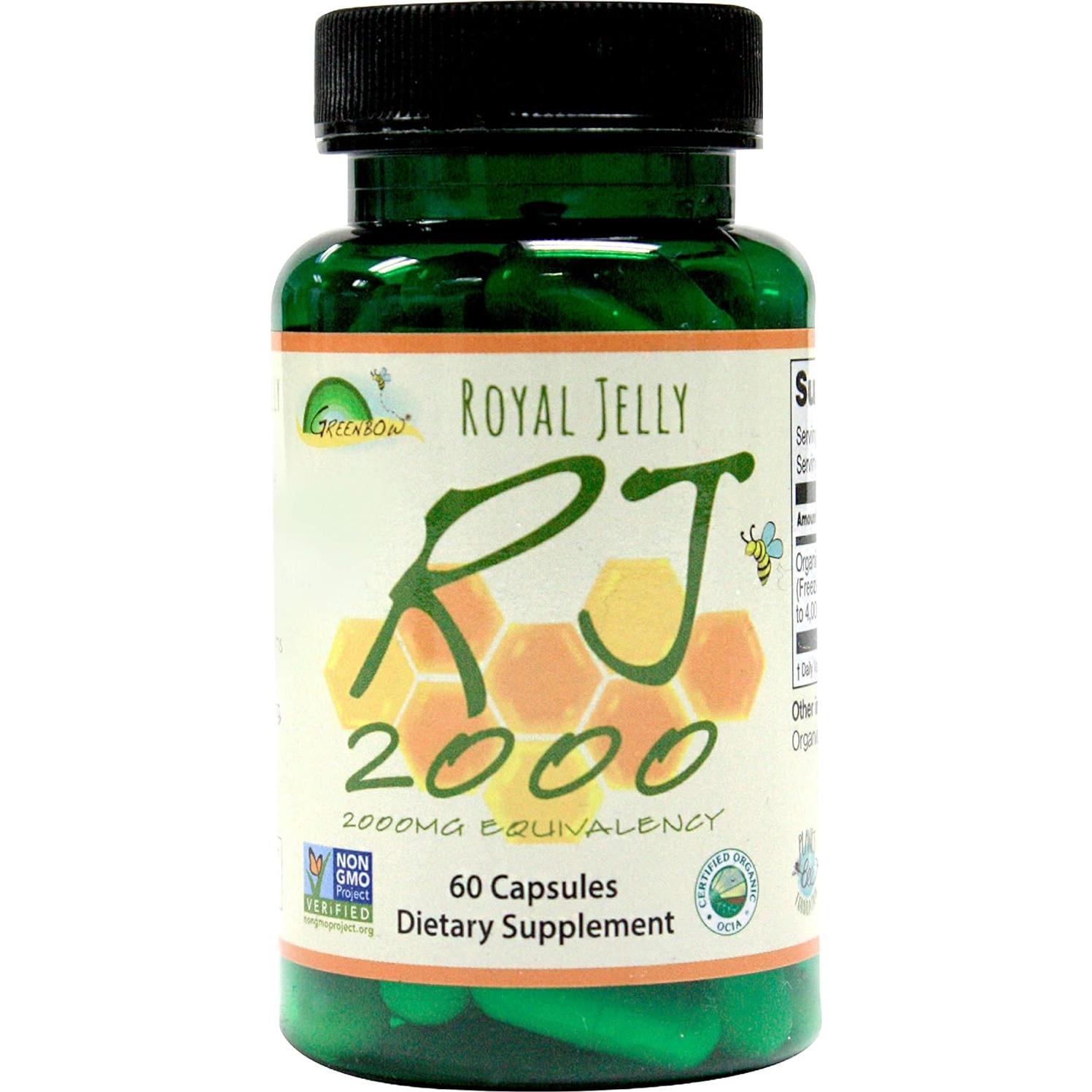 Jalea Real Orgánica Greenbow 2000mg - 60 Cápsulas Veganas