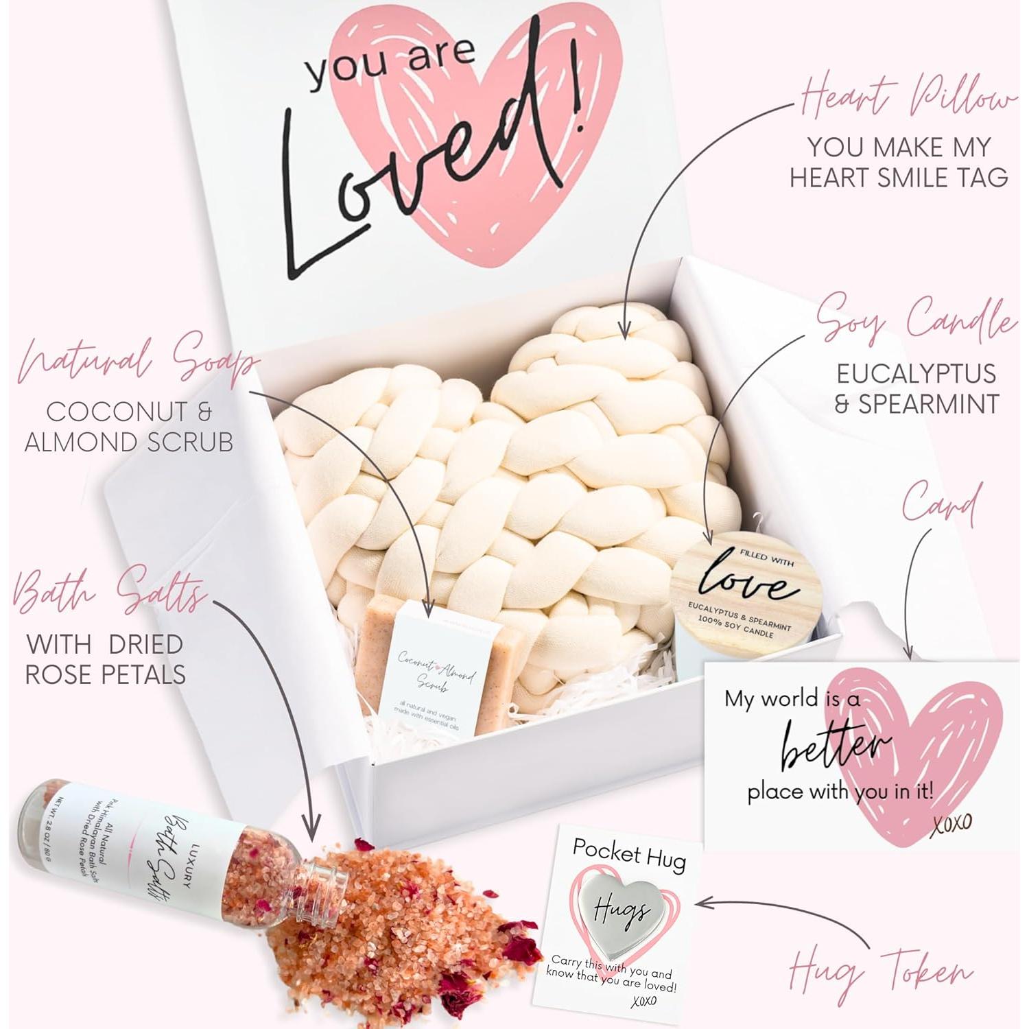 Set de Regalo Eres Amada Boxzie para Mujeres - Almohada, Vela, Jabón